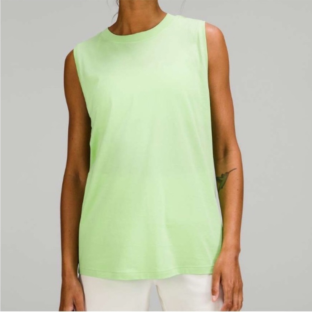 Lululemon All Yours Pima Cotton Tank Top in Scream Green Light 6